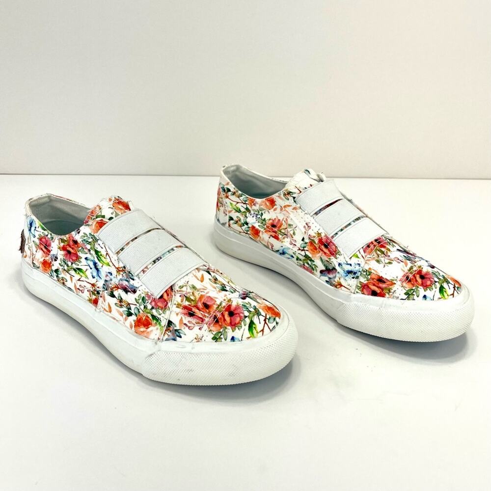 Blowfish Malibu Maura Women Sneaker Size 6 White Canvas Flowers/Hummingbirds New